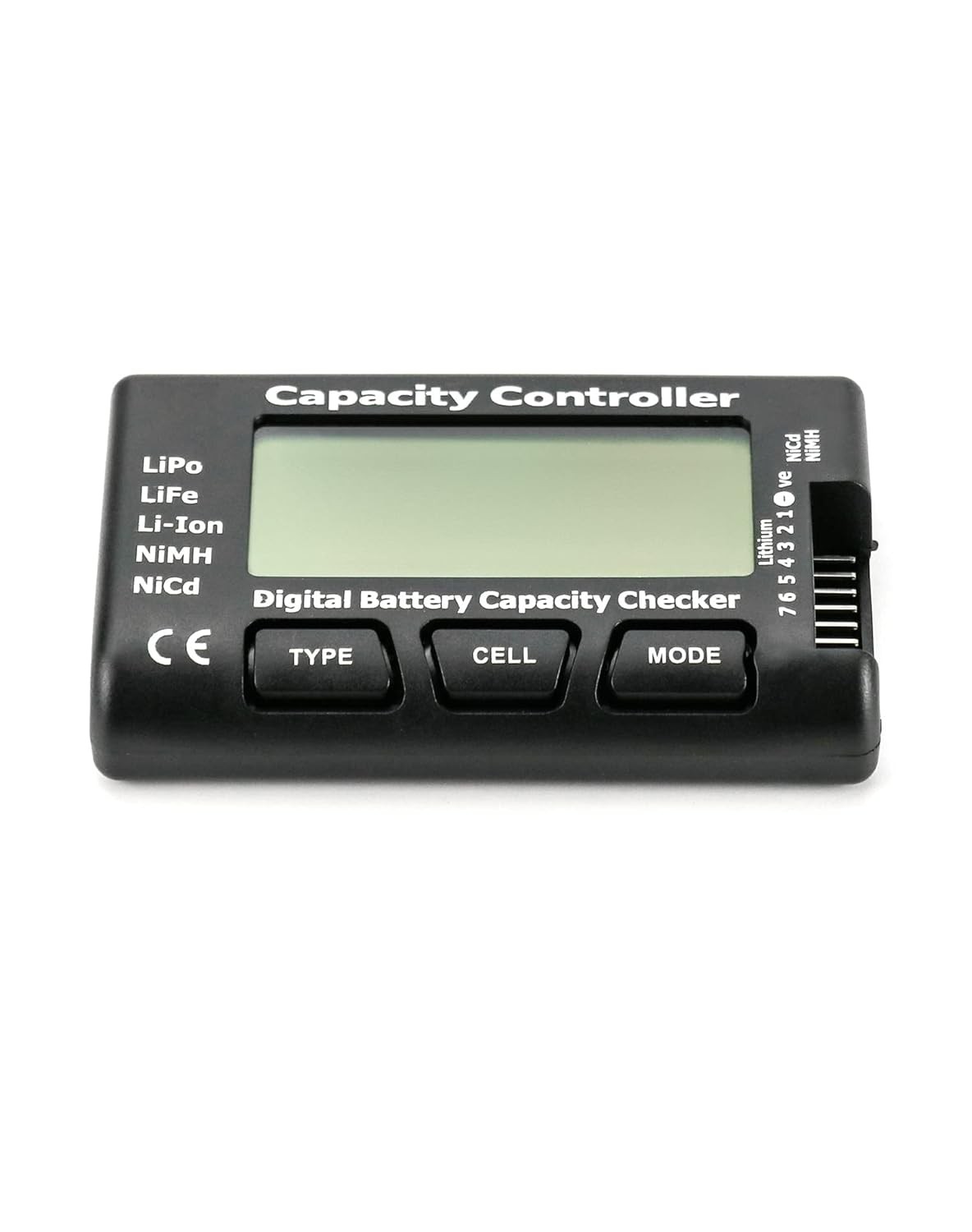 QWORK RC Cellmeter Controller Tester Voltage Tester, 7 Digital 1 Pack, Black