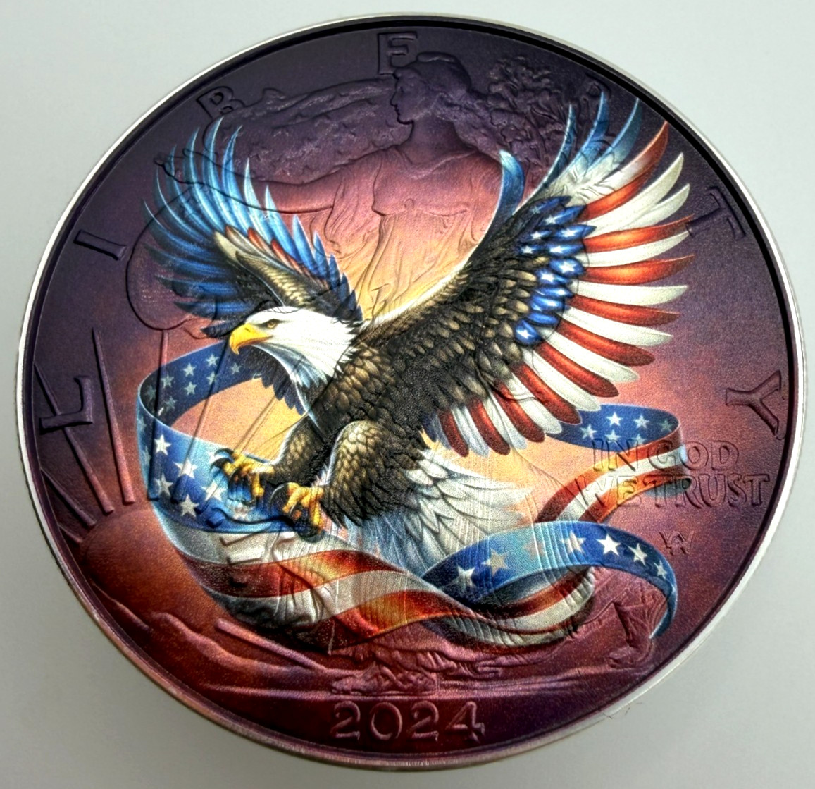 Patriot Bald Eagle Colorized American Silver Eagle Limited 1oz .999 Silver Coin