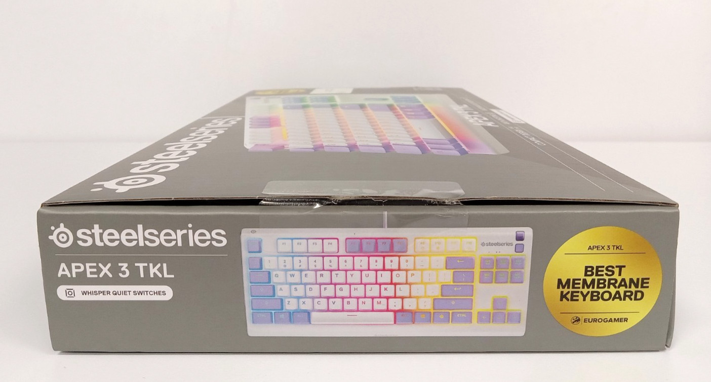 SteelSeries Apex 3 TKL Wired Membrane Whisper Quiet Switch Keyboard (Amethyst)