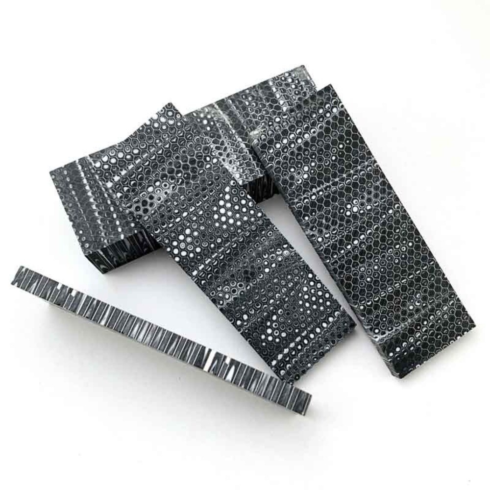 C-Tek Knife Handle Scales Blank Plate Resin Making Material Honeycomb Pattern