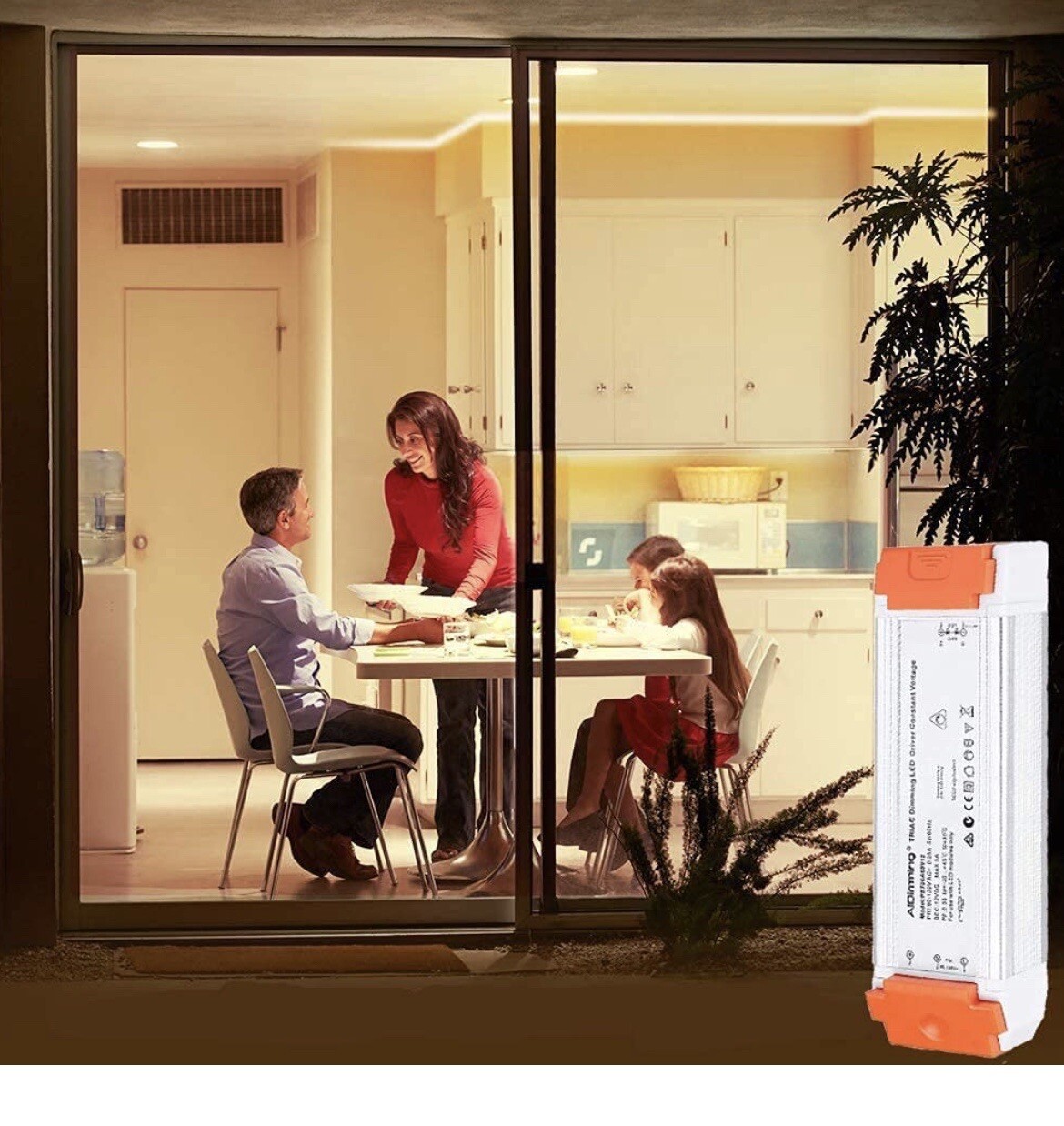 triac Led Driver 12v DC 60w quiet universal regulated Transformer Dimmable
