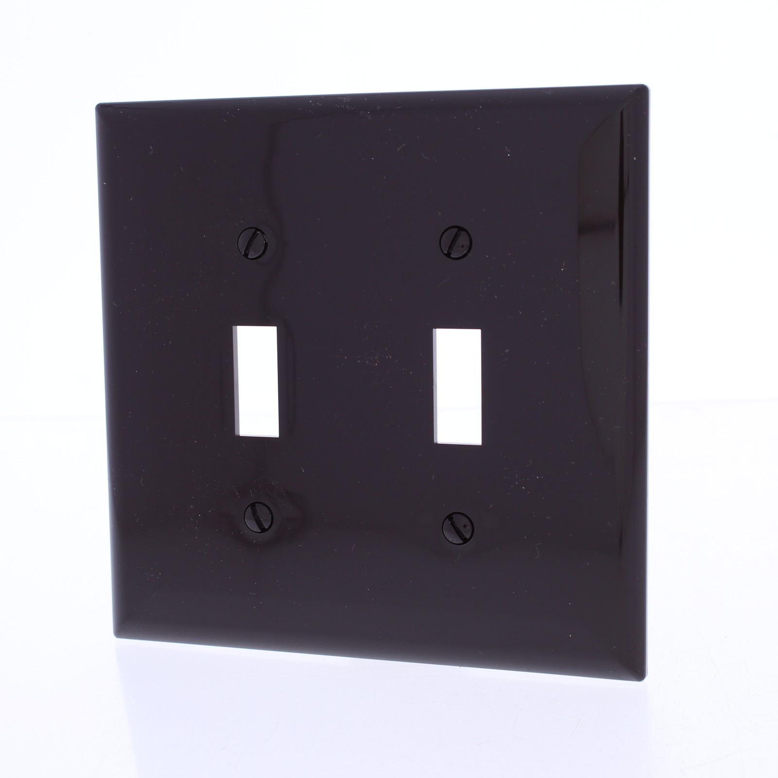 Eaton PJ2B Brown 2-Gang Toggle Switch Unbreakable Mid-Size Wallplate Nylon Cover