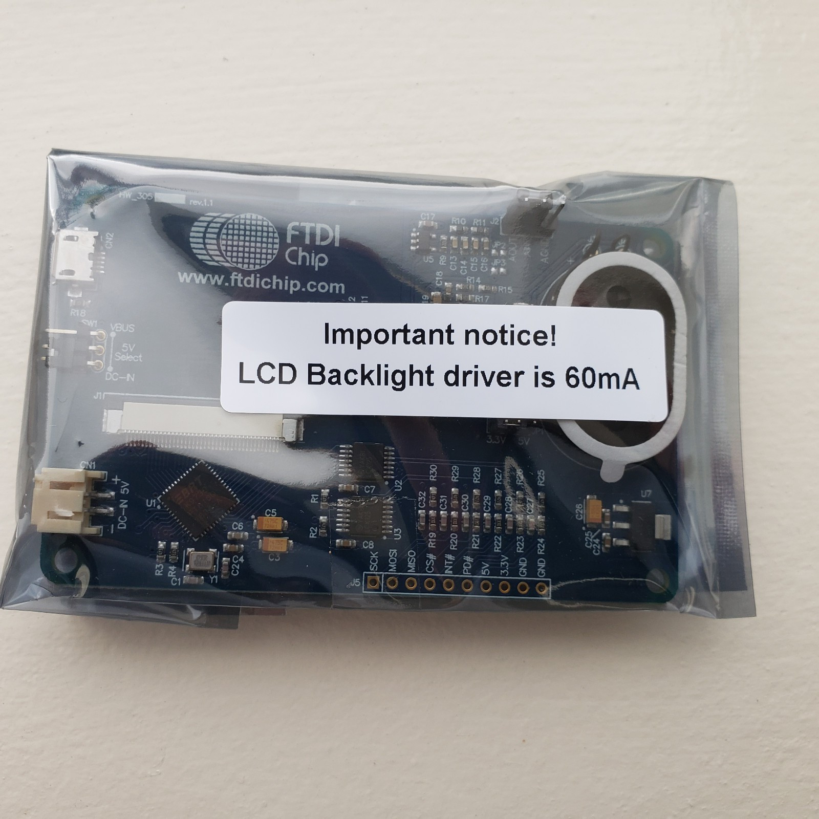 Bridgetek VM810C50A-N, FT810 DEV BOARD EVE MULTIMEDIA CONTROLLER