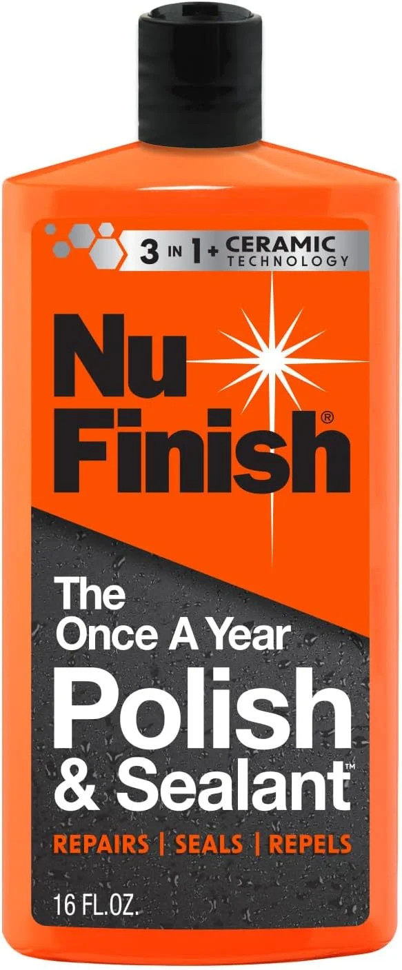 Nu Finish Once a Year Polish and Sealant, Car Polish and Paint Sealant with 3-in