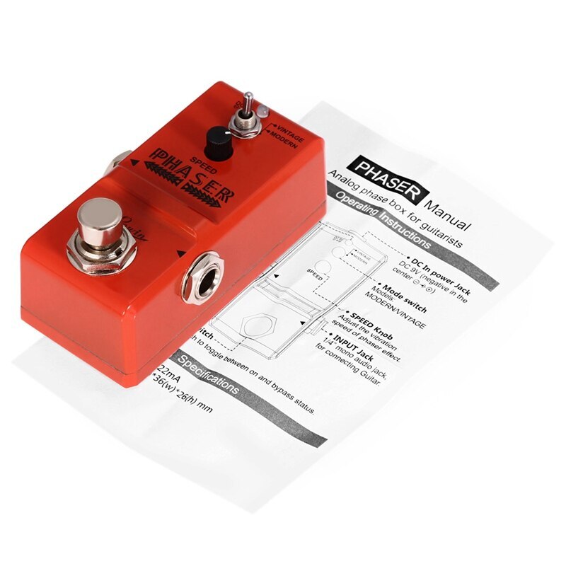 Quality Electric Guitar Effects Pedal Analog Phaser True Bypass Phaser
