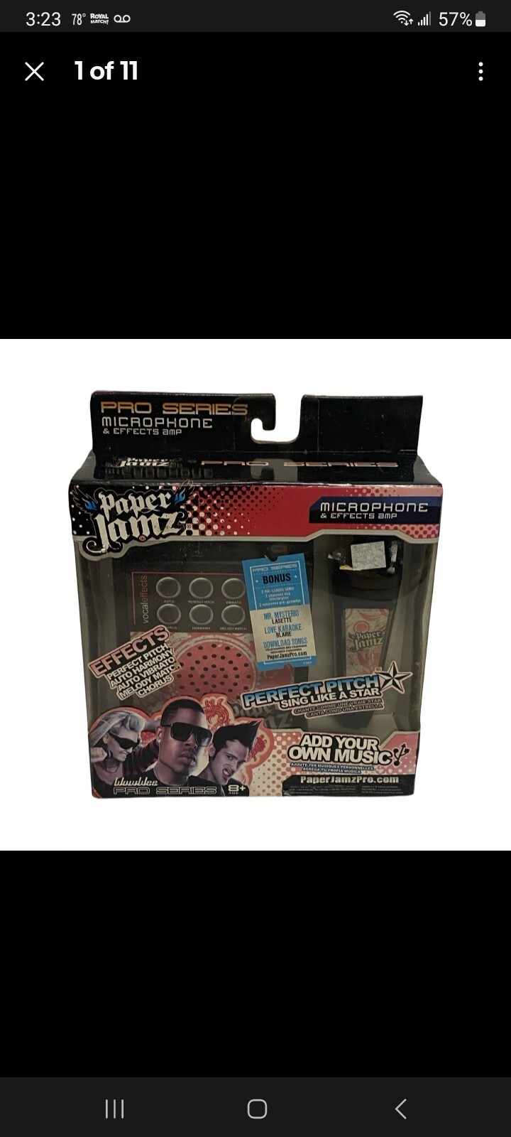 Paper Jamz Microphone and Effects Amp Pink and White Series NEW and Sealed