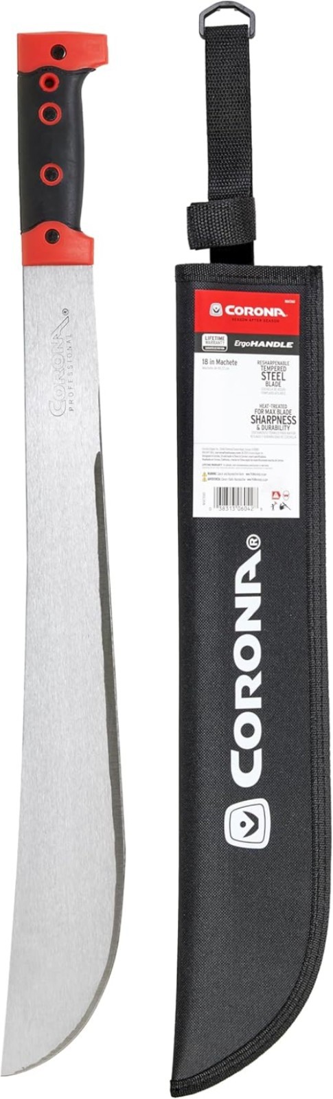 ErgoHandle Machete, 18 in. with Nylon Sheath