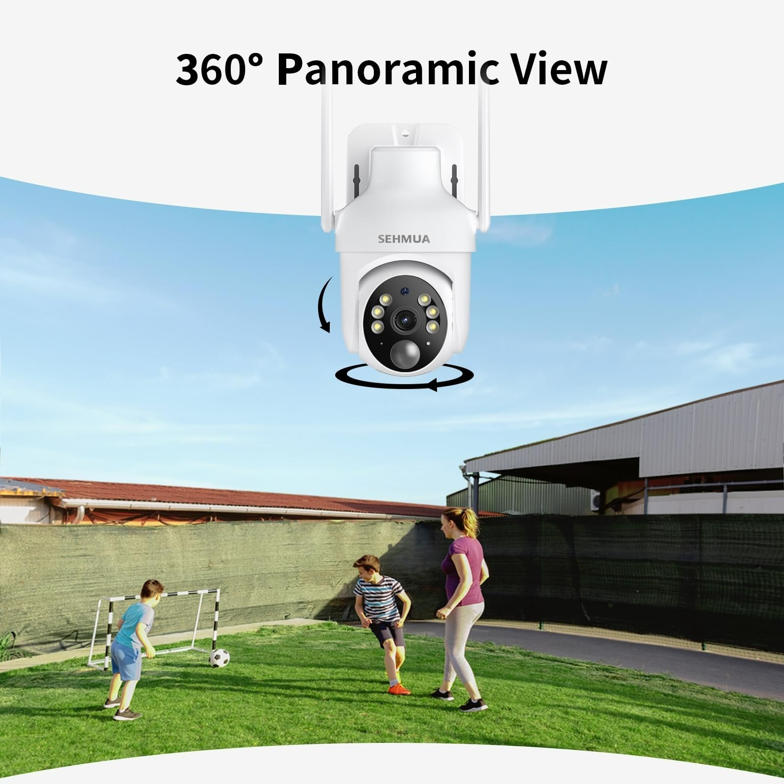 SEHMUA 2K Solar Security Cameras Wireless Outdoor - 2 Pack with Night Vision