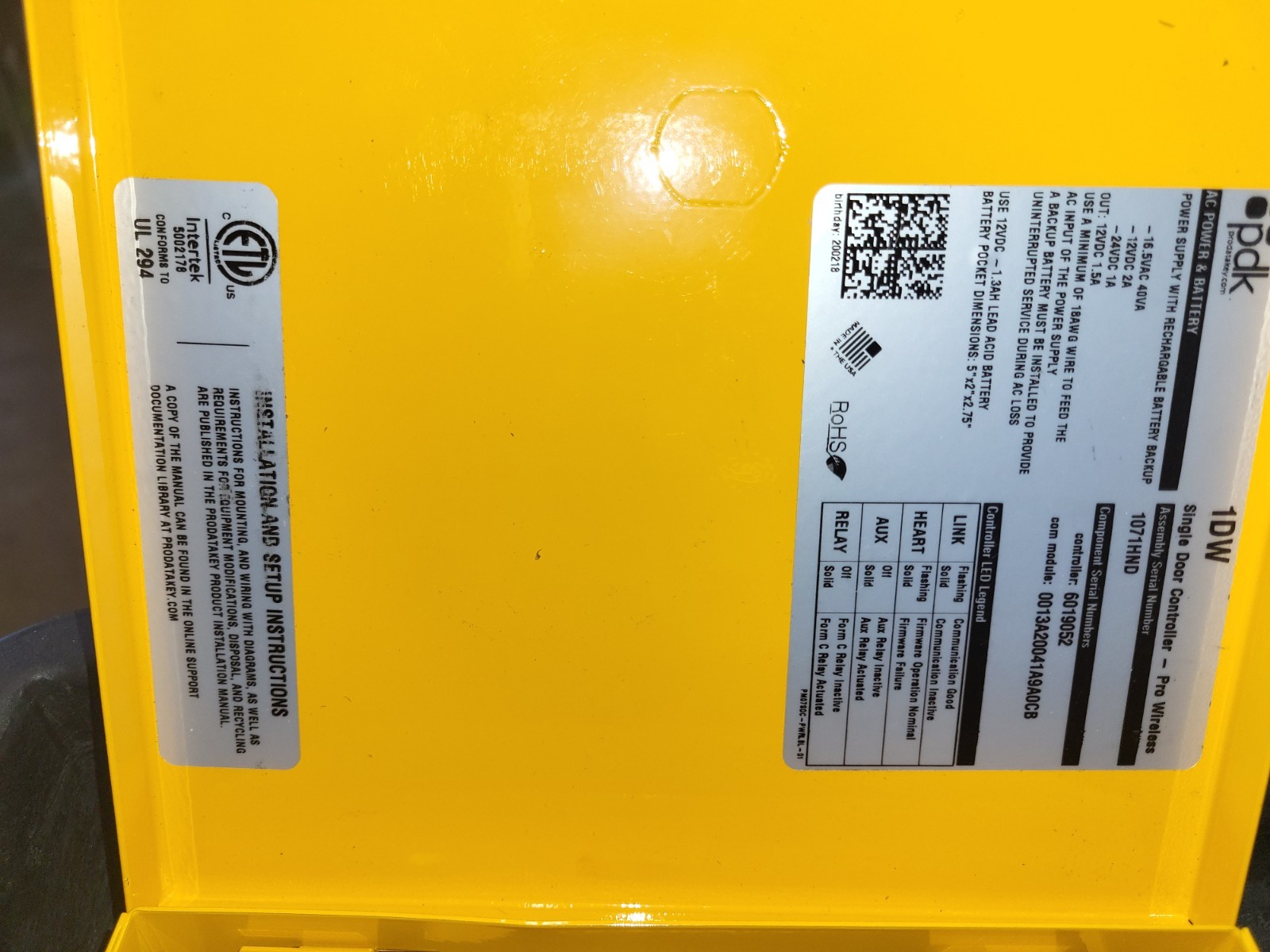PDK JW-R1 One Door Controller