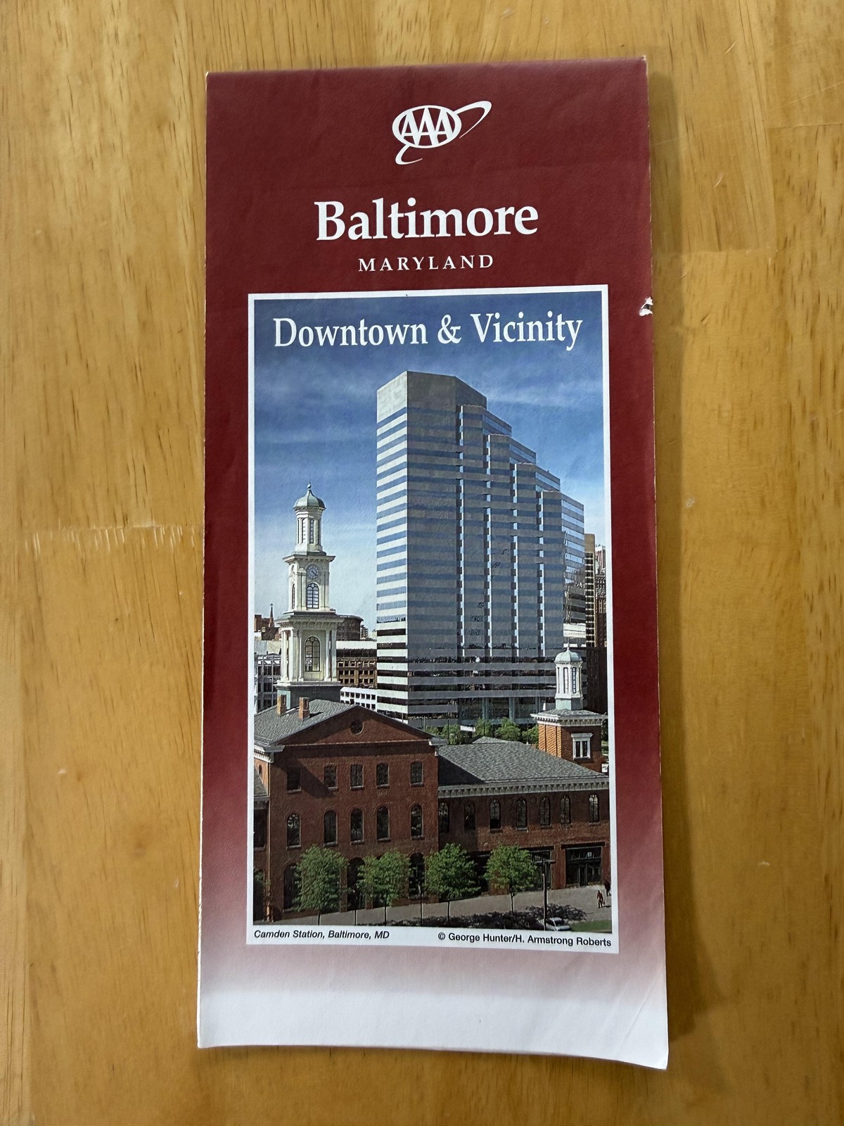 Vintage 2000-01 AAA Baltimore Maryland Map Travel Guide Folded Brochure USA