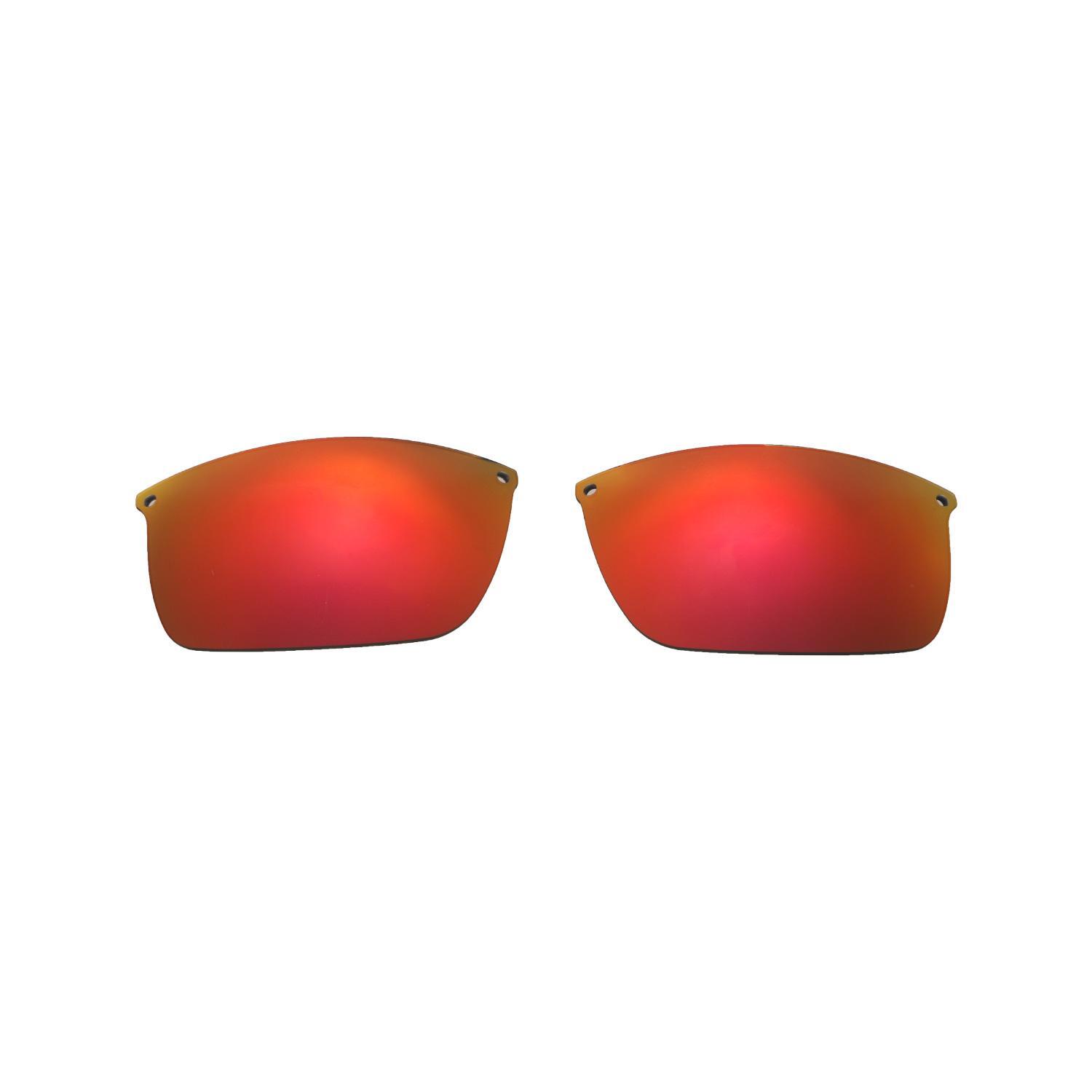 Walleva Fire Red Polarized Replacement Lenses For Oakley Carbon Blade Sunglasses