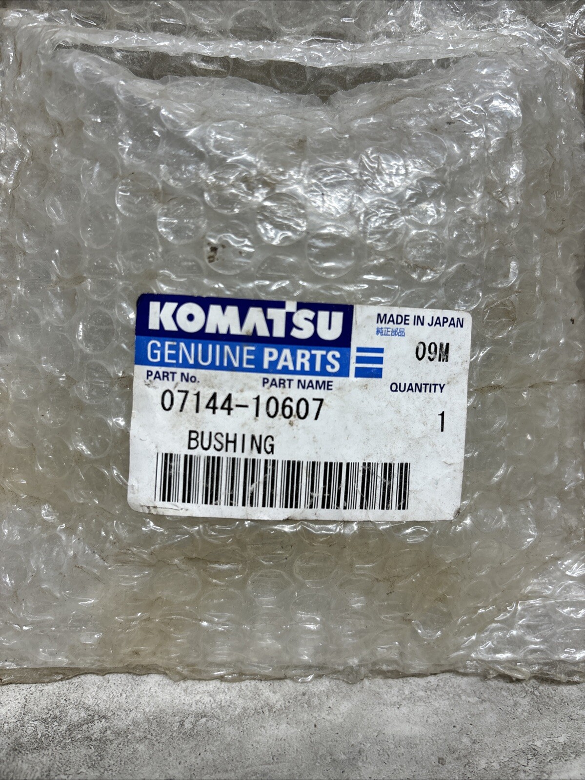 OEM Komatsu 07144-10607 Bushing, New