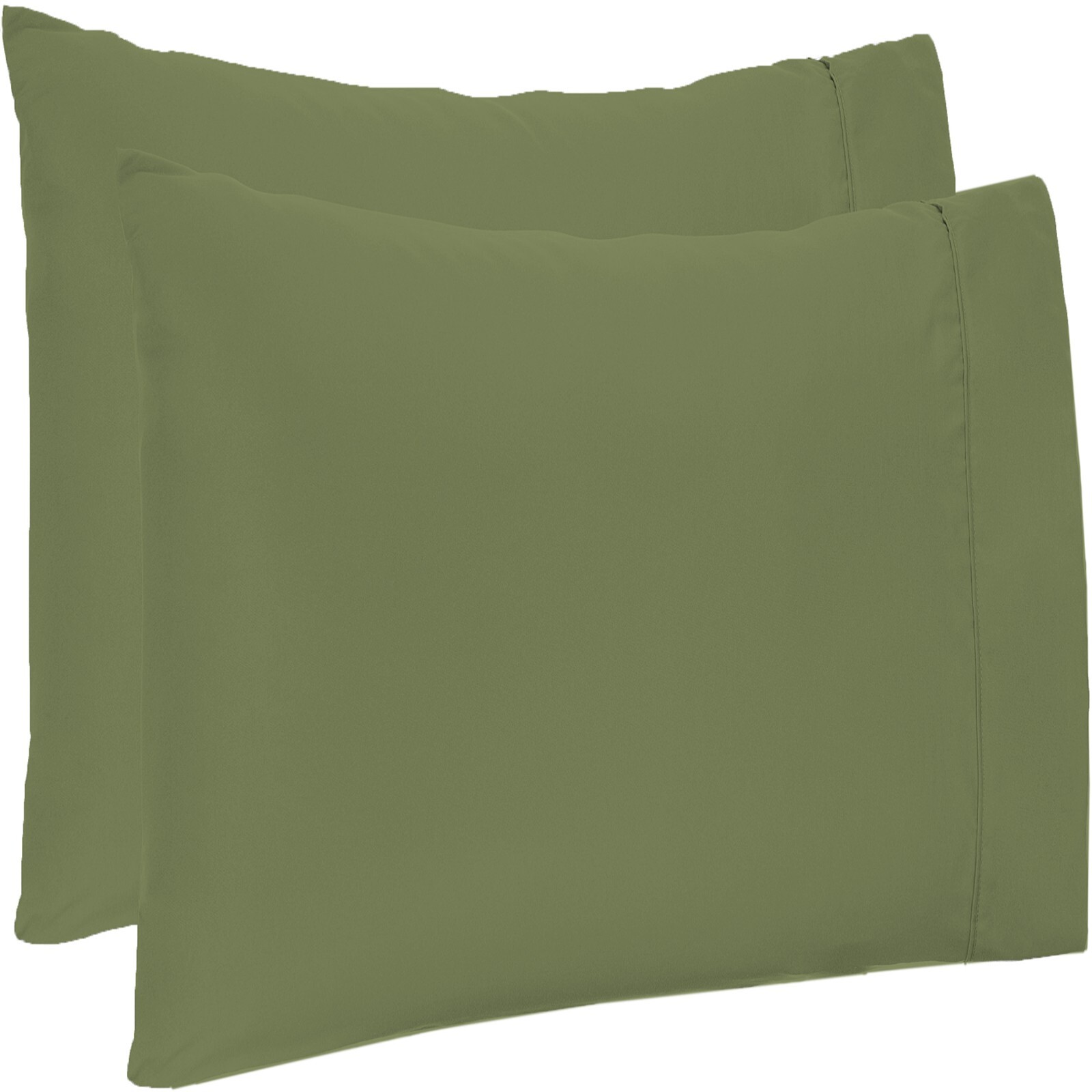 4 PCs Pillow Case Set 1200 TC 100% Cotton Moss Solid Queen Size