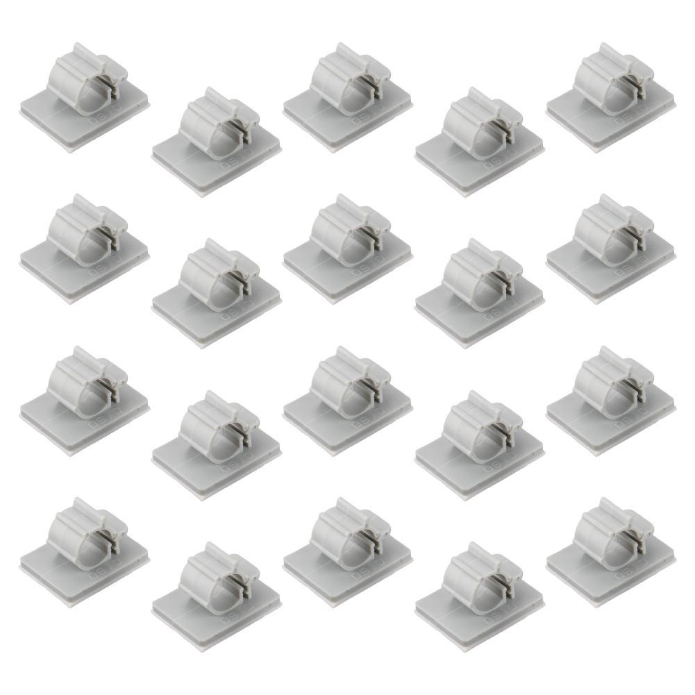 20 Piece Set of Gray Pipe Holders for Secure Installation on Water Lines