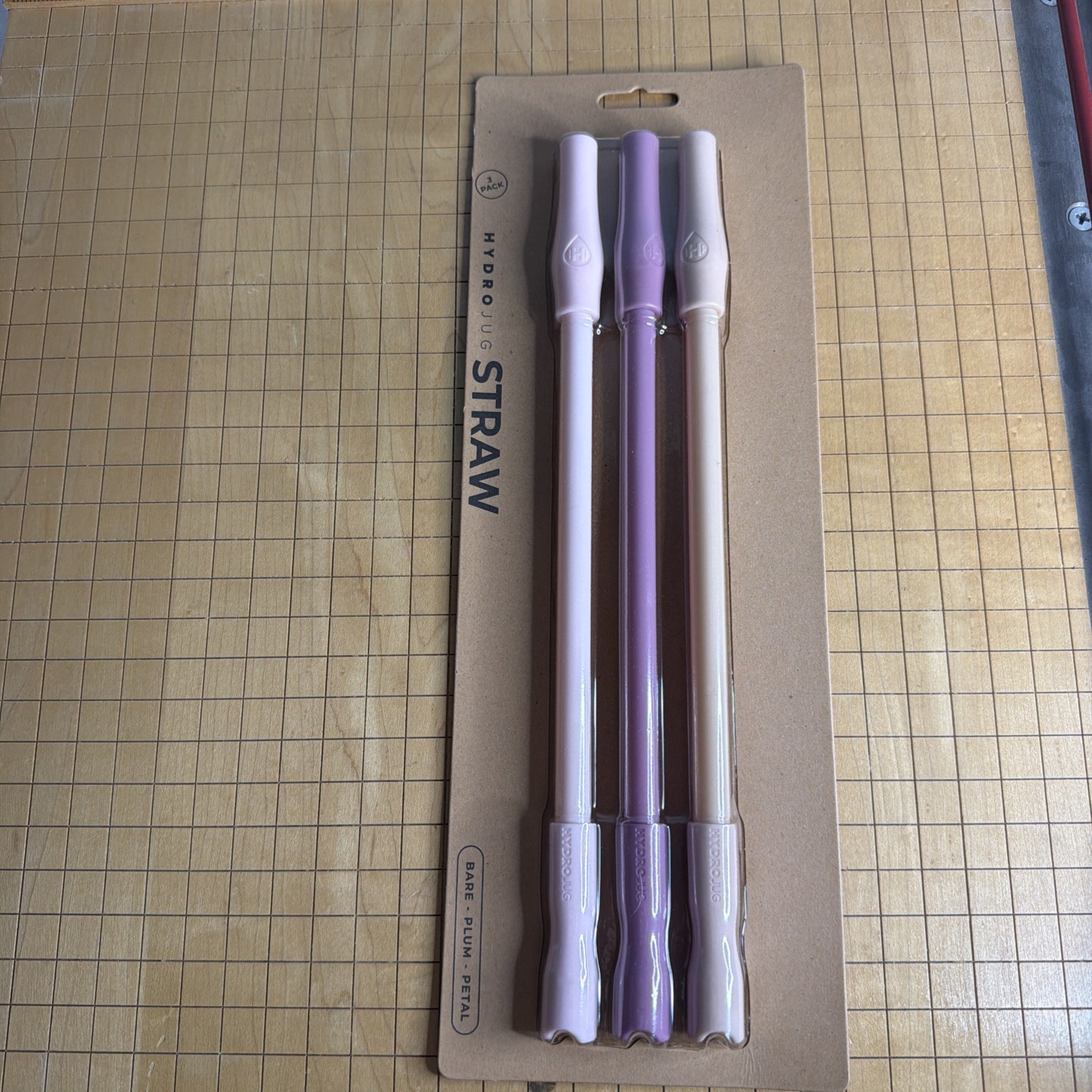NEW HydroJug 3 Pack Replacement Straws Bare Plum Petal