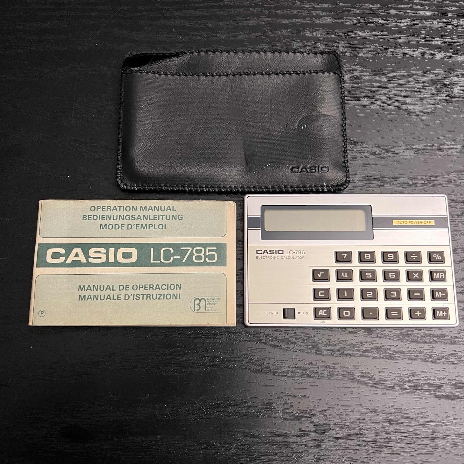 Vintage Casio LC-785 Credit Card-Sized Electronic Calculator 1981-82s. Works!