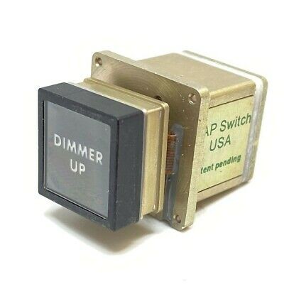 DIMMER UP POWER OFF PUSH BUTTON SWITCH GAP AVIONICS K-R213DMAAAANA01M