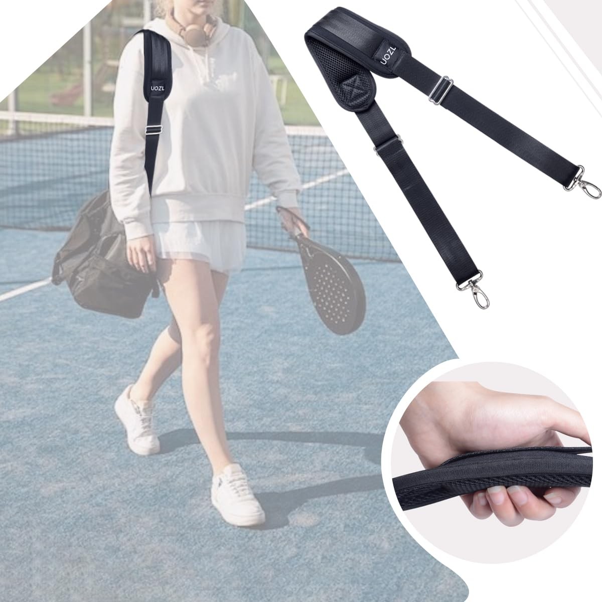 59 Inch Shoulder Straps, Soft with Ultra-Thick Fixed Shoulder Pad, Two Way In...