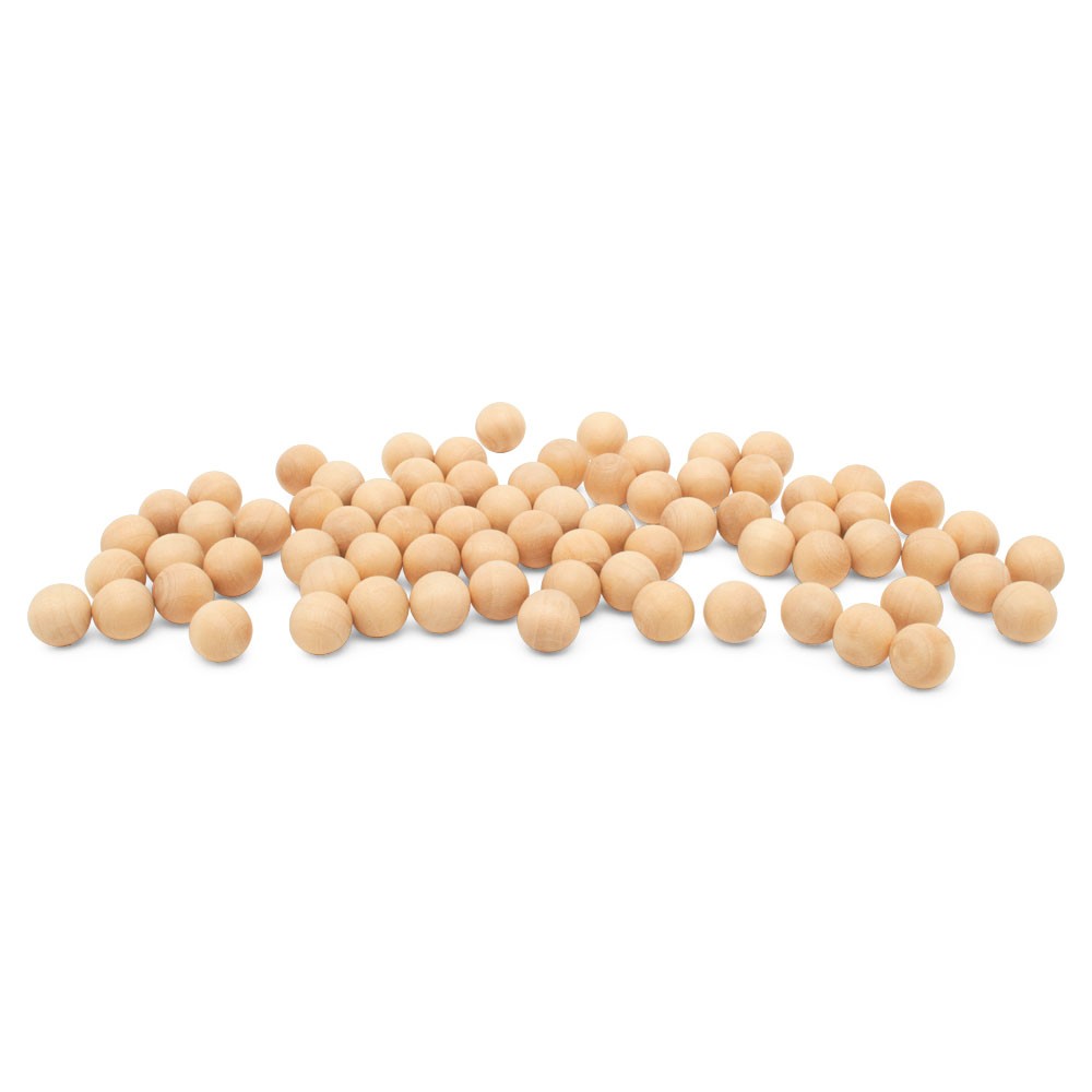 Small Wooden Balls 3/8 inch, Unfinished Round Birch Craft Balls | Woodpeckers