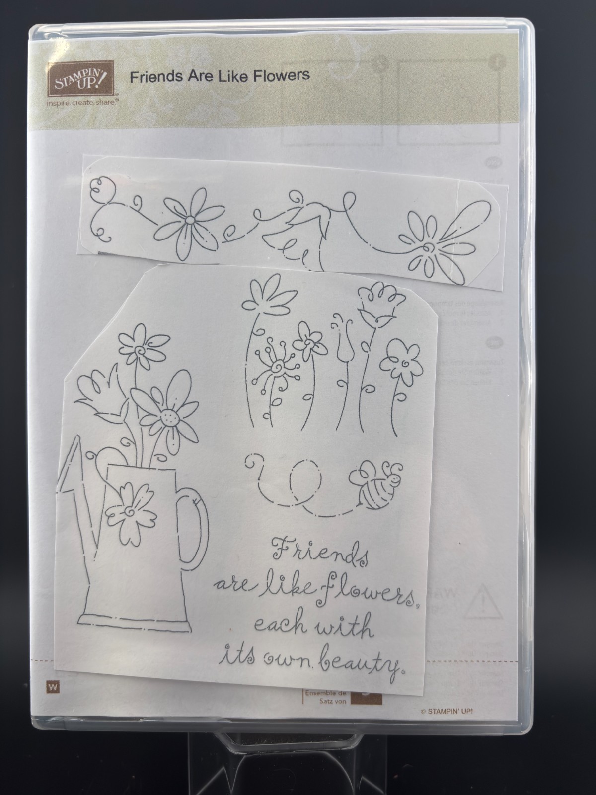 Stampin’ Up! Friends Are Like Flowers Retired Mounted Rubber Stamp