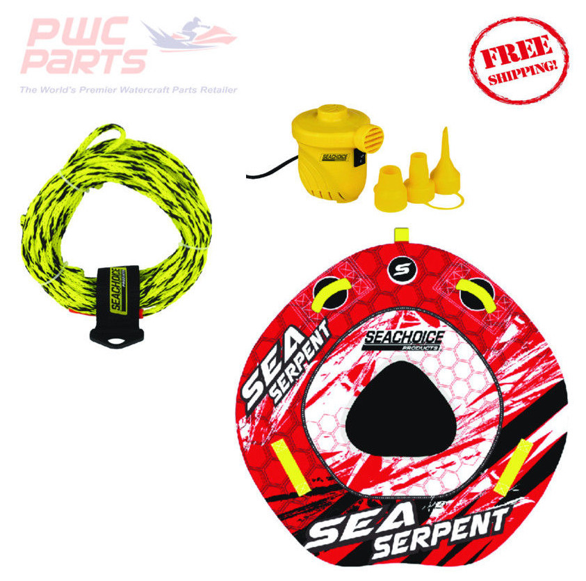 SEACHOICE Single 1 Rider Towable Tube Kit Repl AHRE-12 Rebel Sea Serpent 86901