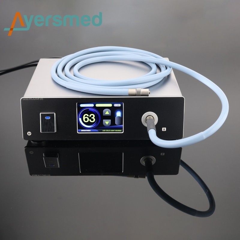 High Brightness 120W Medical Endoscope Led Cold Light Source With Light Cable