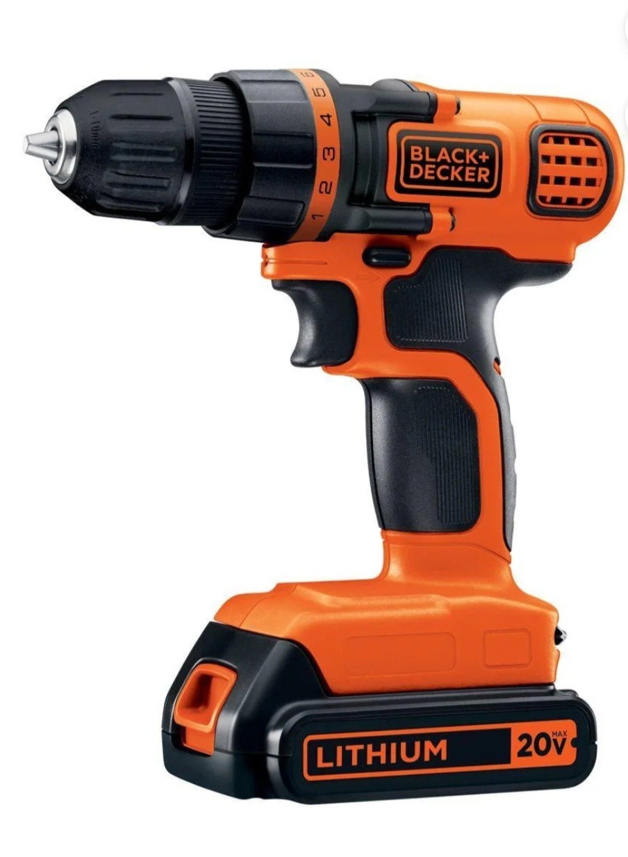 BLACK+DECKER 20V Drill ( 1 Battery  and Charger Included)