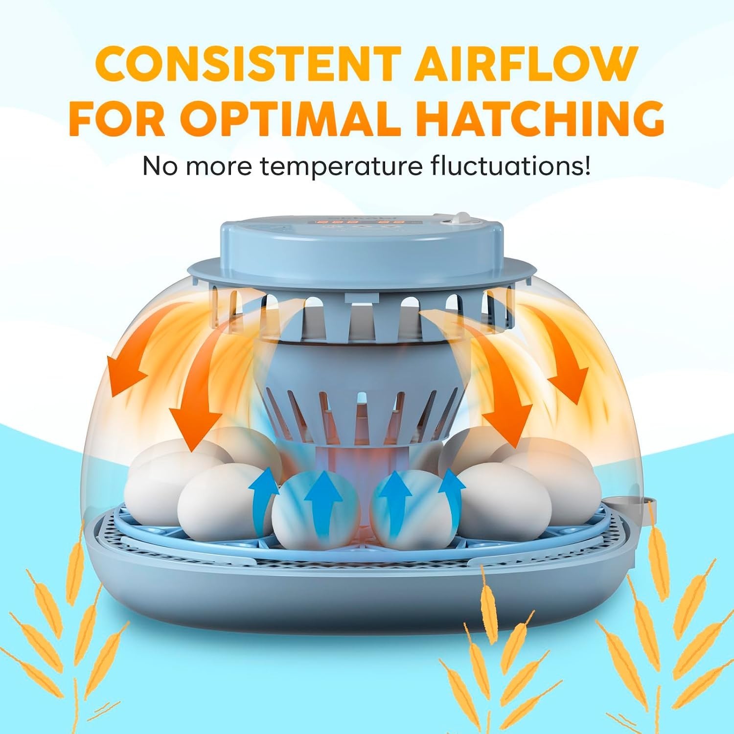 12 Egg Incubator with Automatic Egg Turning and Humidity Control – Egg Incuba...