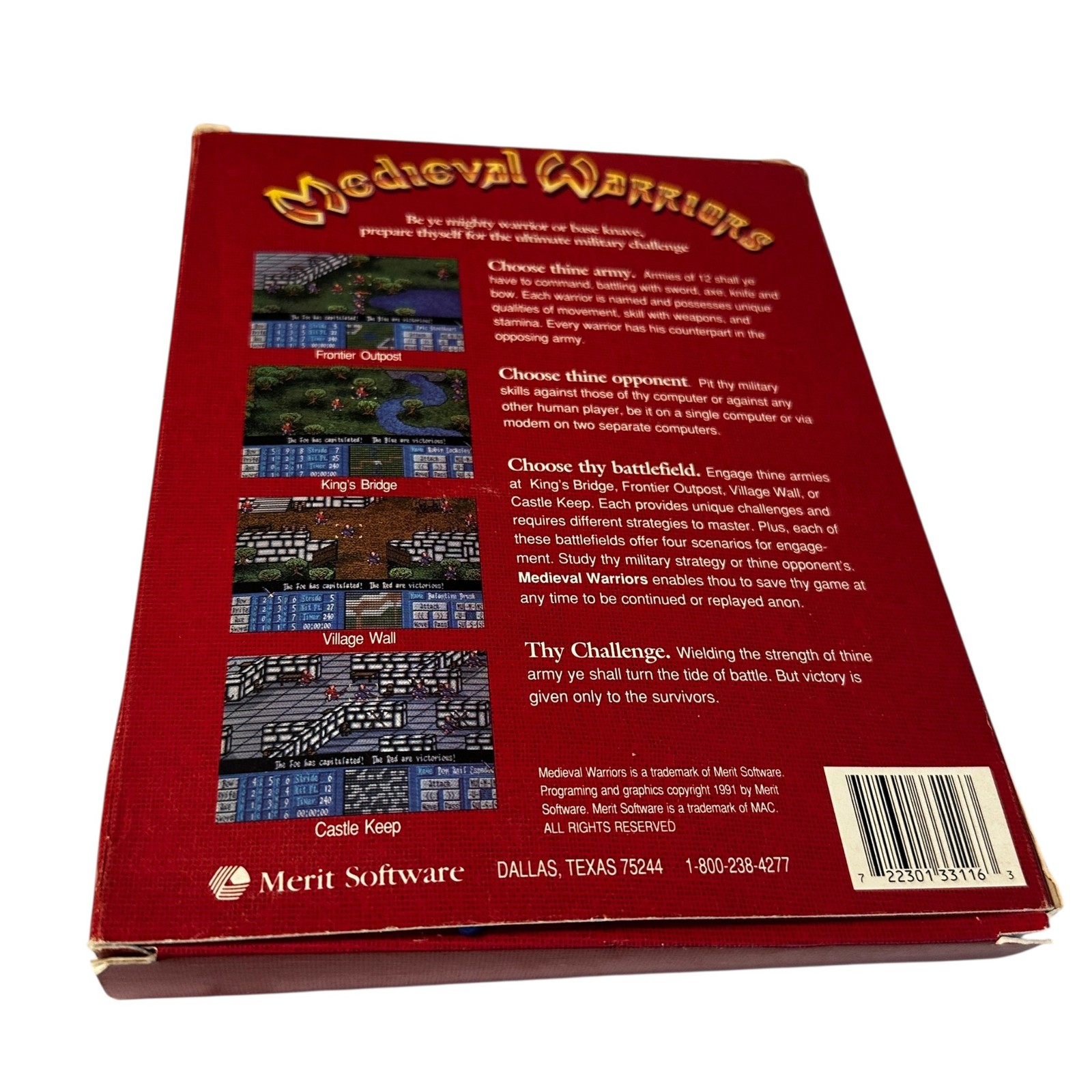 Medieval Warriors - Commodore Amiga Big Box Software / Game