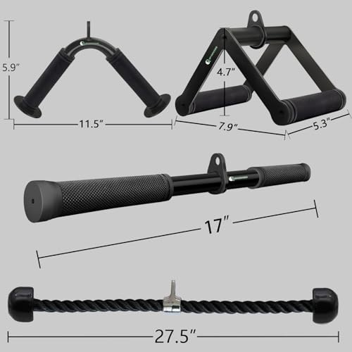 Cable Machine Attachment Set LAT Pulldown Weight Accessories Home Gym