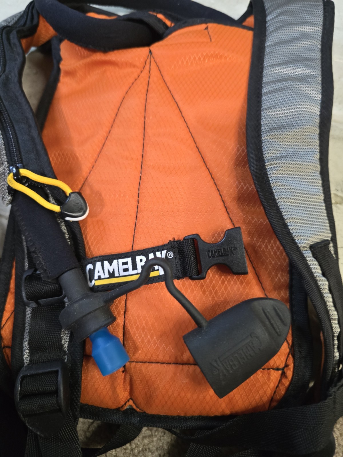 Camelback Snobowl Hydration Backpack w/ Bladder Gray Black Orange 1.5L/50oz