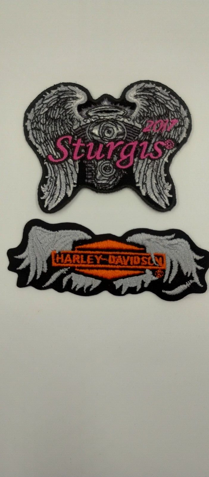 Harley Davidson Broken Wing & Sturgis 2017 Patches 4" NOS Free Shipping