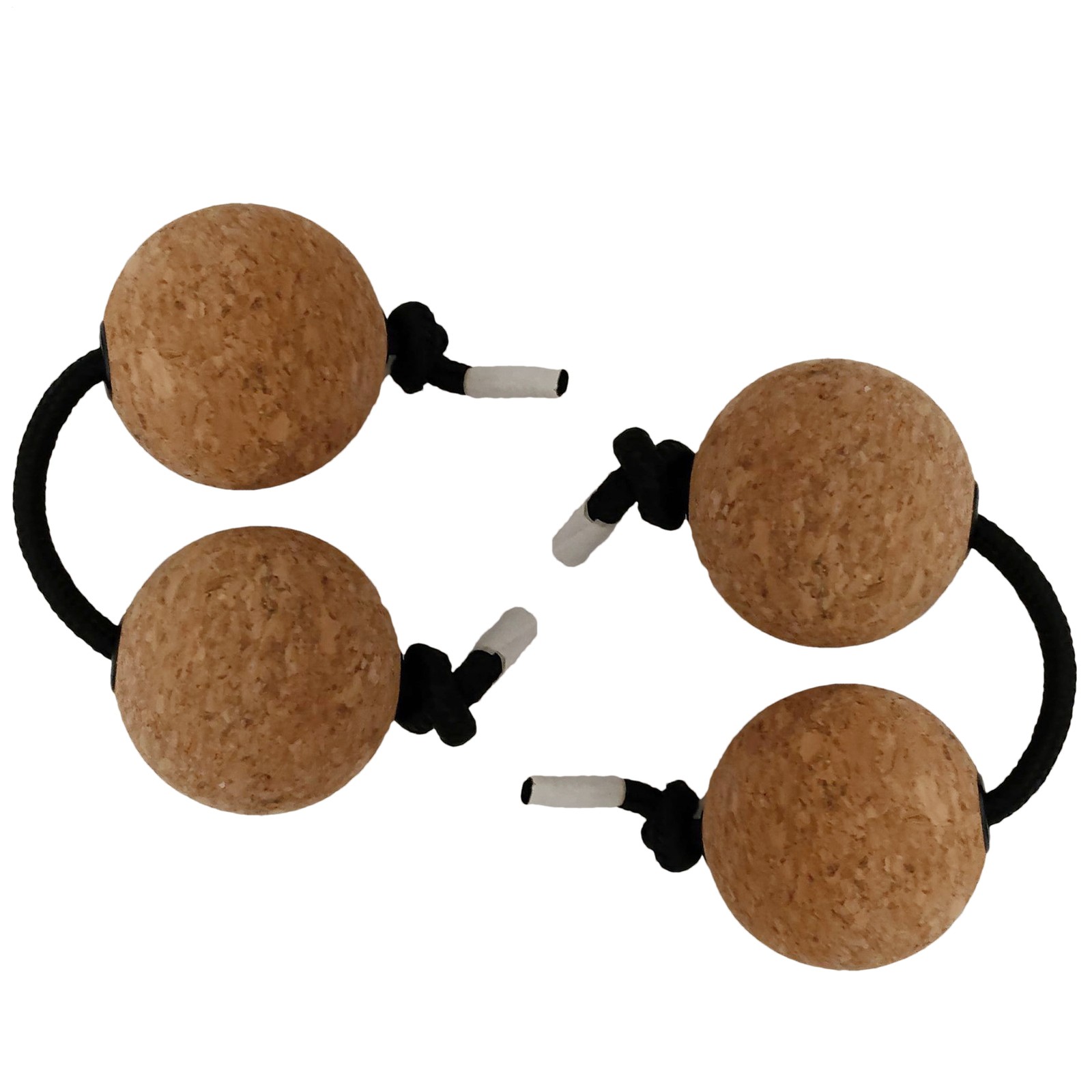 2 Pairs Aslatuas Shaker Rhythmic Wooden Ball Kashaka Instrument For Kids Adults