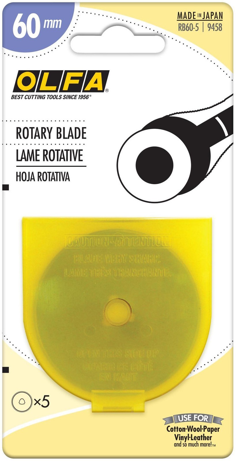 Olfa RB60-5 Rotary Blade Refills-60mm 5/Pkg