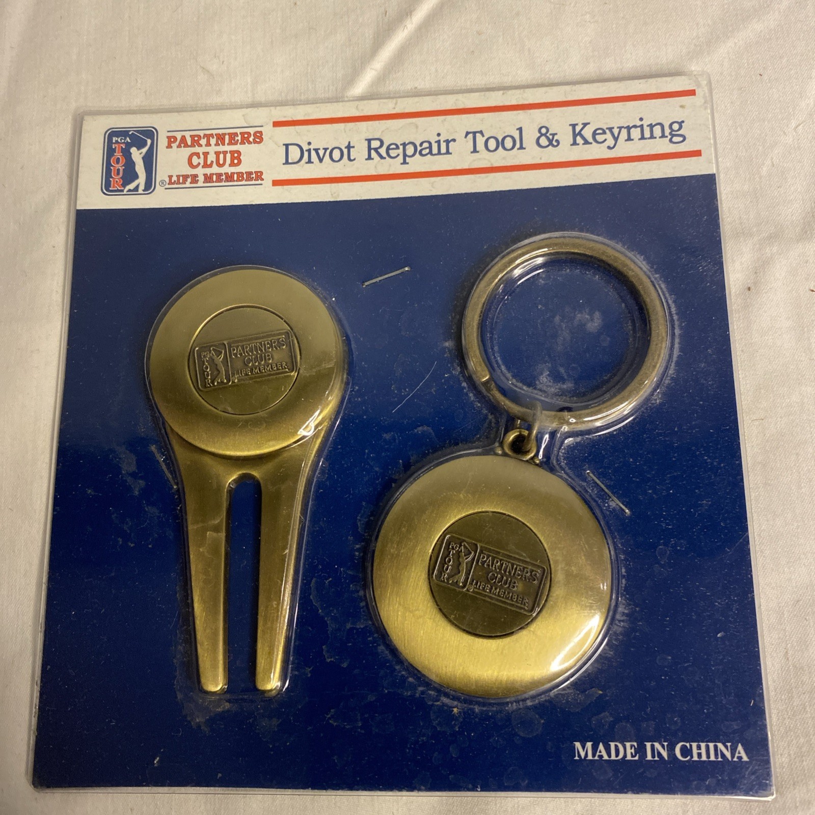 NEW PGA TOUR PARTNERS CLUB LIFE MEMBER DIVOT REPAIR TOOL & KEYRING