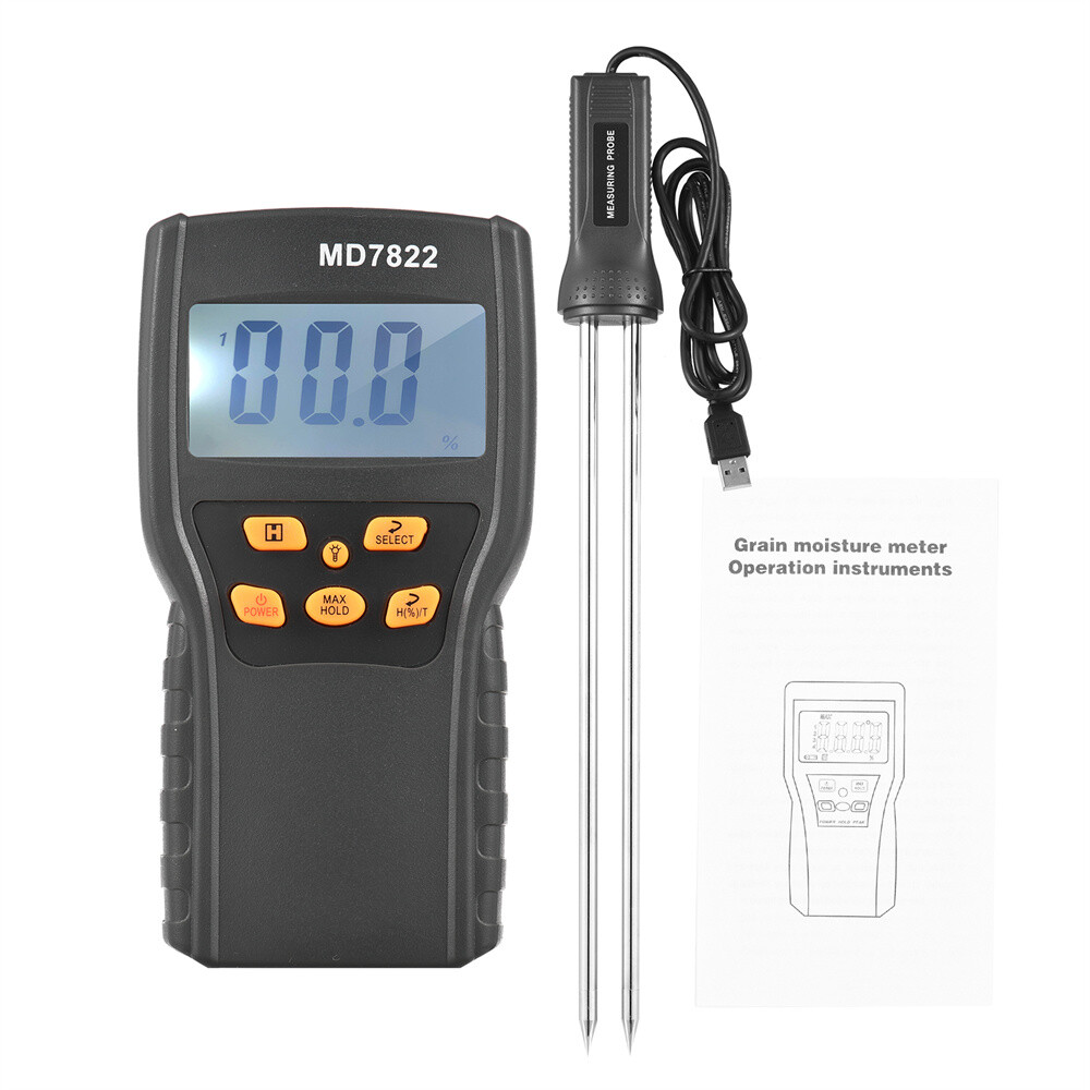 Digital LCD Tools Moisture Meter Grain Humidity Tester For Wheat Corn Paddy