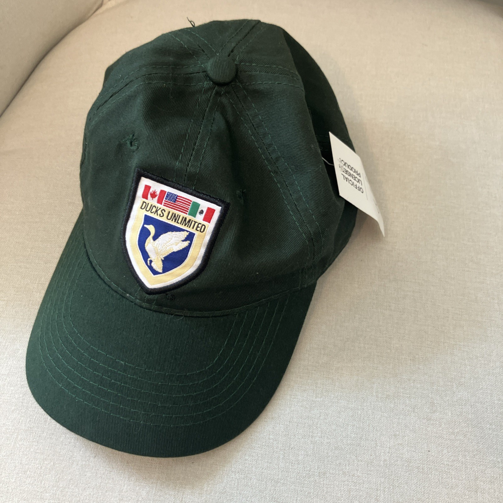 DUCKS UNLIMITED Hunter Green Adjustable Outdoor Fishing Cap Hat w/Tag new