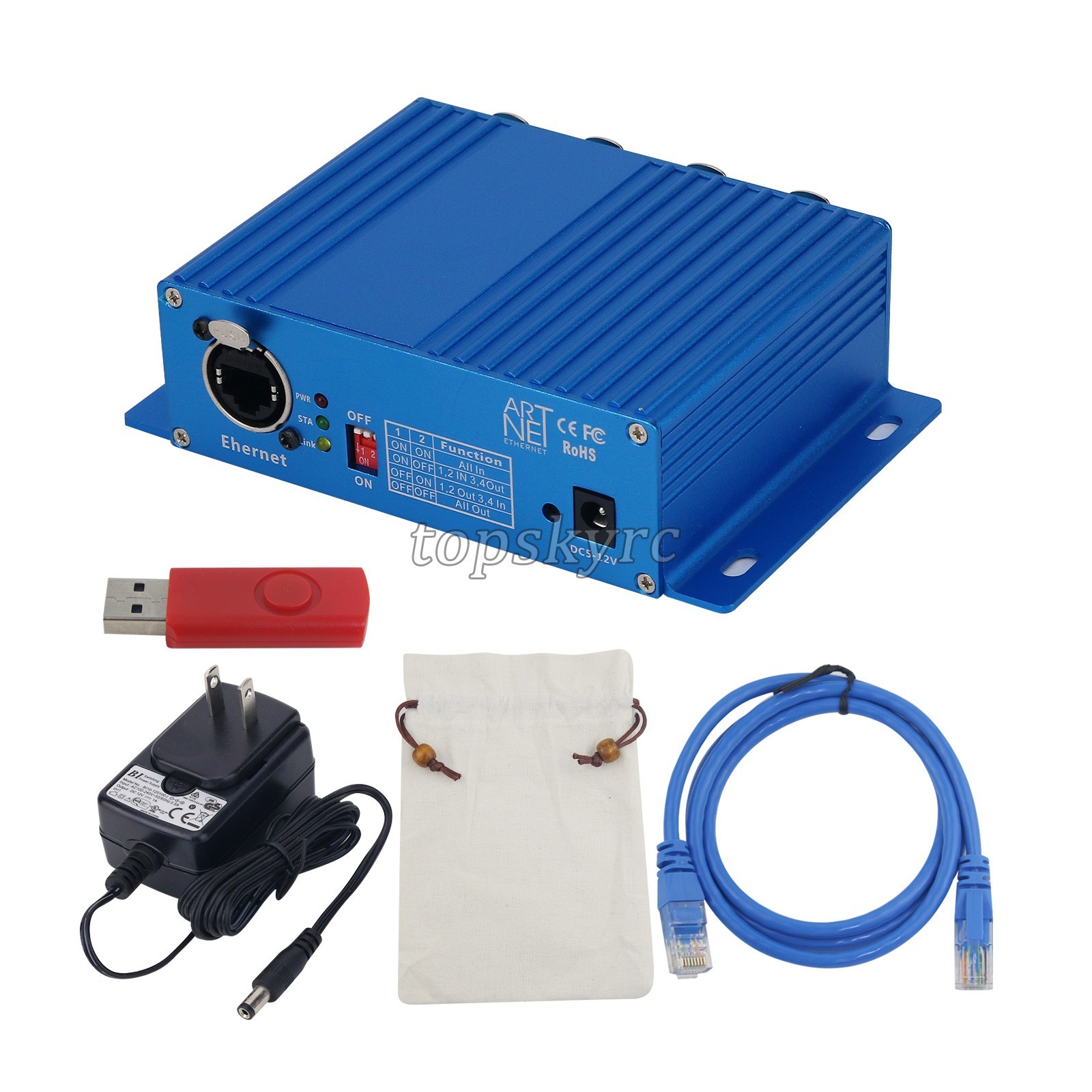 TP-D16 ArtNet Stage Light Controller 4 Ports Bidirectional Network Controller