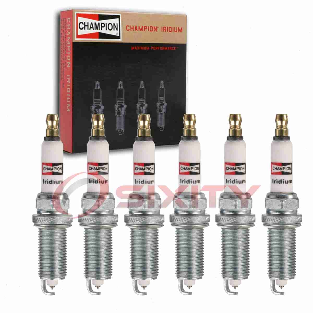 6 pc Champion Iridium Spark Plugs for 2003-2006 Nissan 350Z 3.5L V6 Ignition md