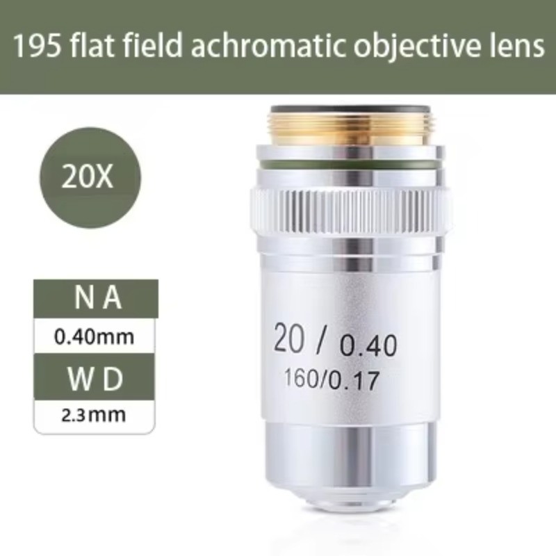 20X 195 Achromatic Objective Lens RMS 20.2mm for Biological Microscope