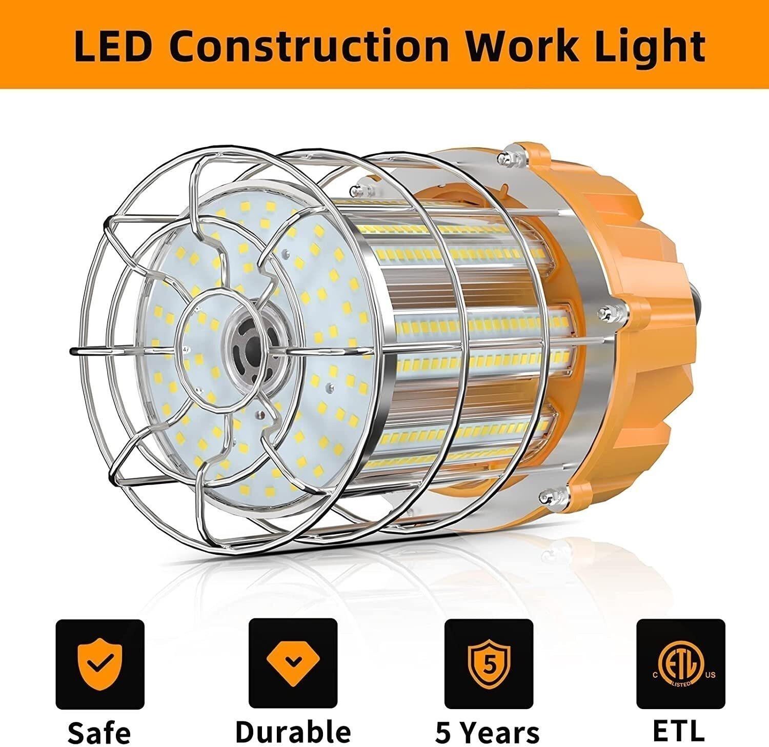 LED Temporary Work Light 150W LED Construction Lights 21000Lm 5000K Jobsite Lamp