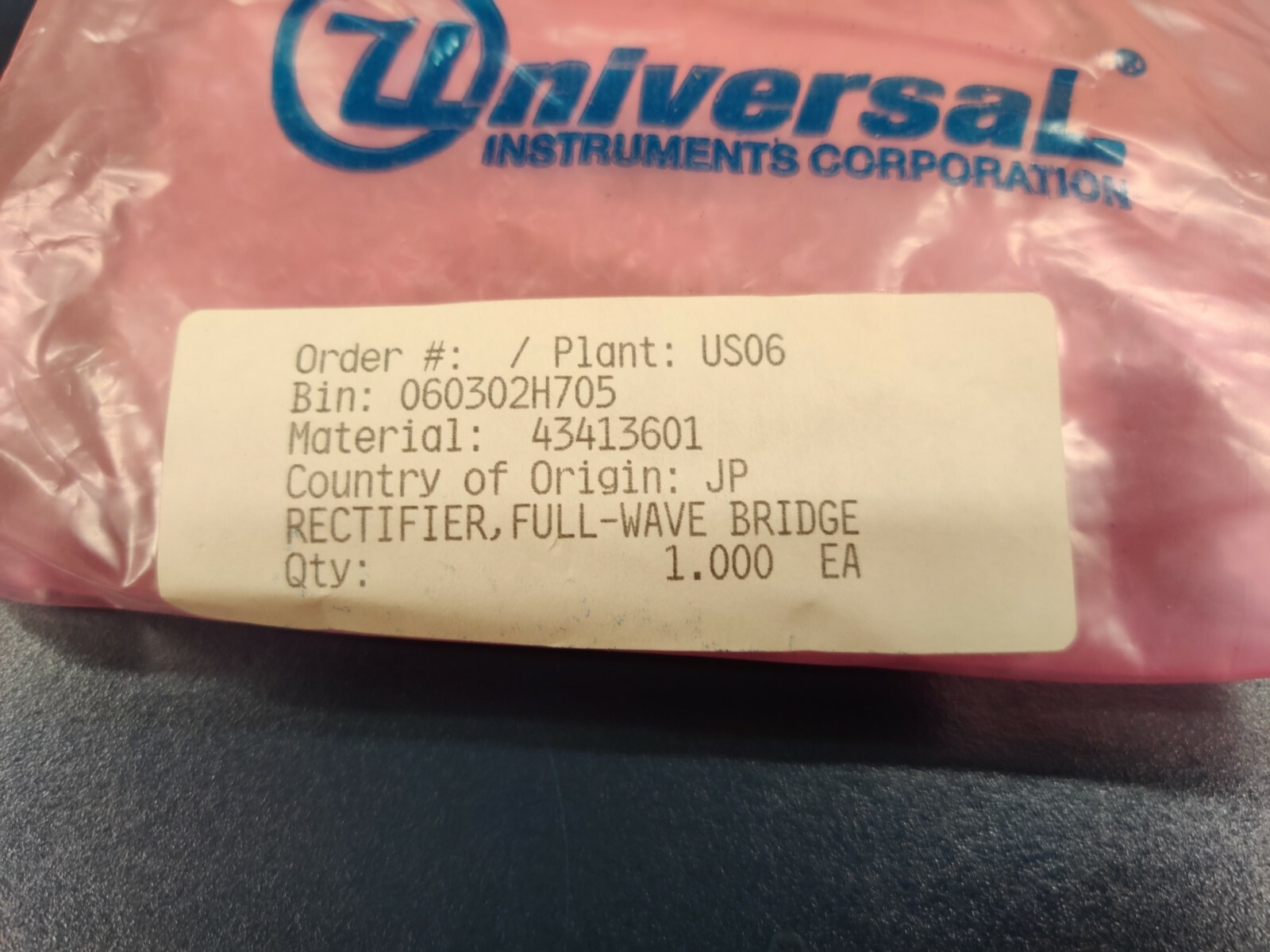 Universal Instruments Rectifier, CT Kit 43450001