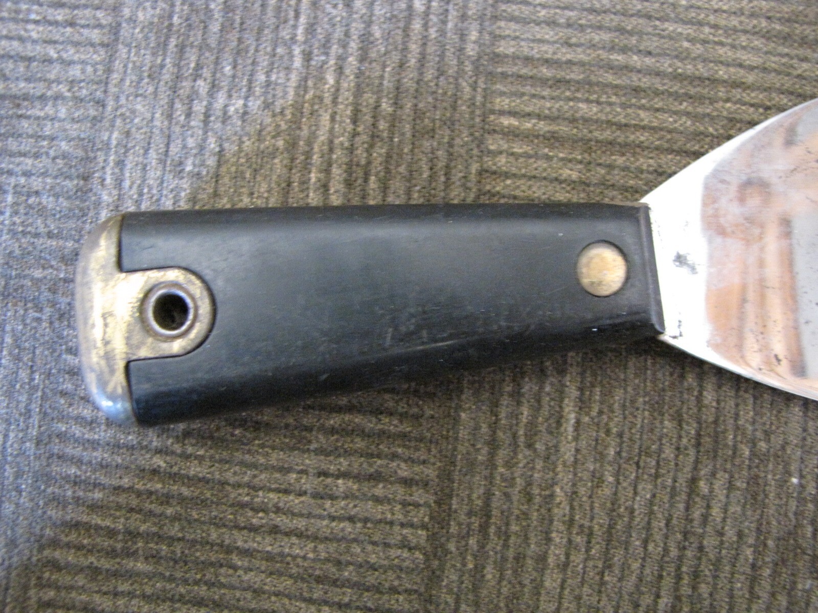 RED DEVIL Broad Knife / Scraper 3" Stiff Slant Blade With Nail Set Handle - USA