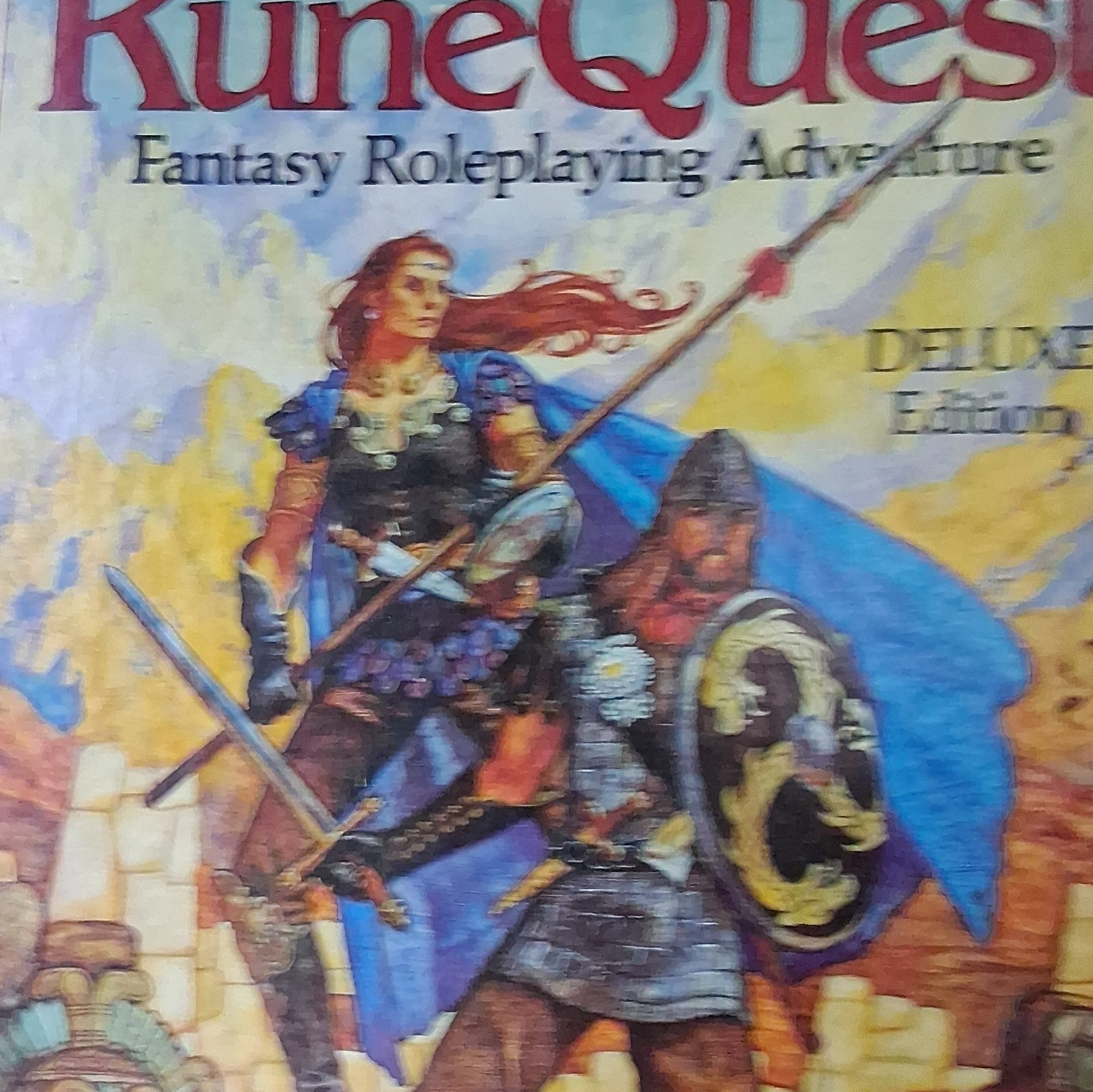 Chaosium RuneQuest Fantasy Roleplaying Adventure Deluxe Edition 1984 RQ-DELUXE
