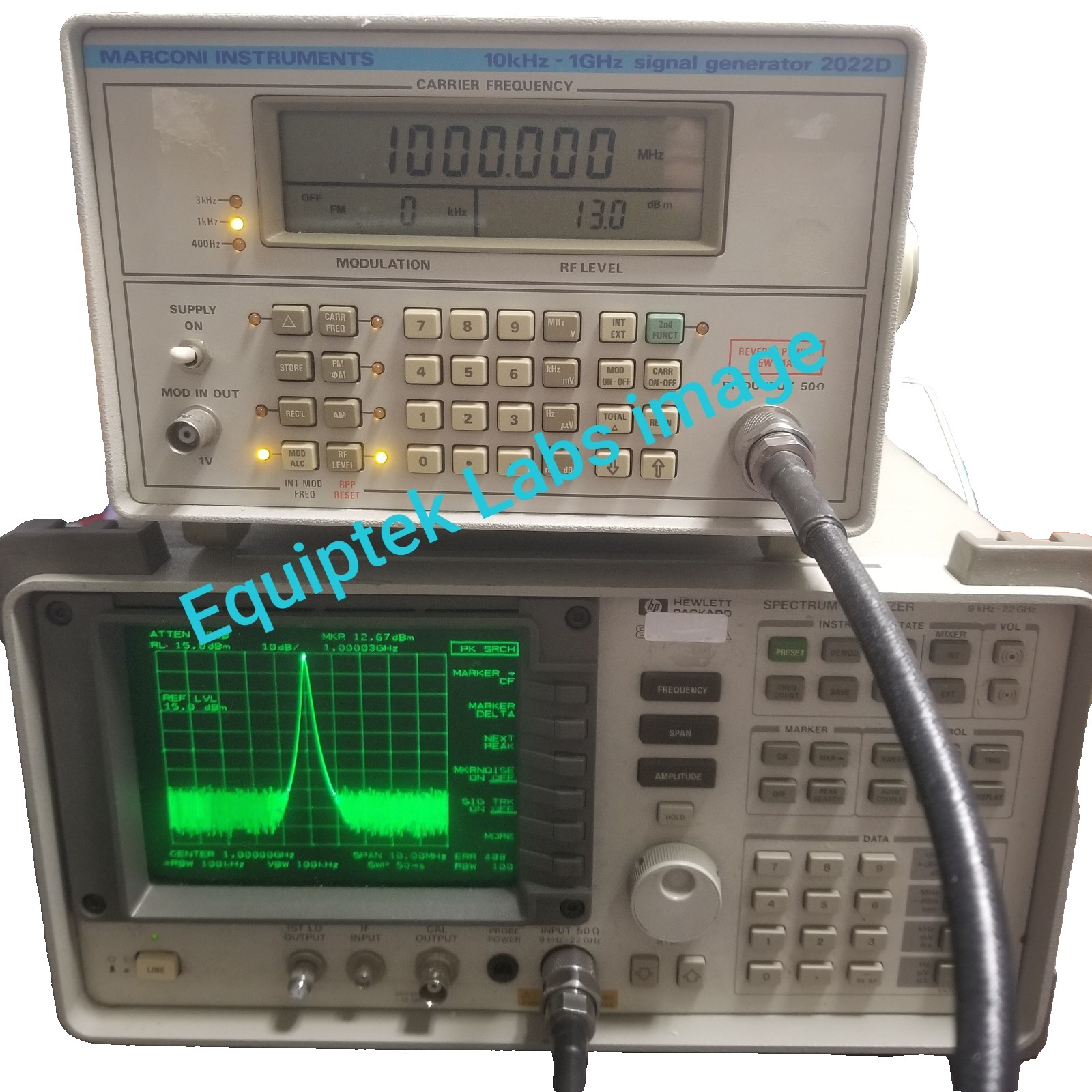 Marconi 2022D RF Generator 1 GHz +13 dBm TESTED Synthesized 10Hz res AM/FM/Phase