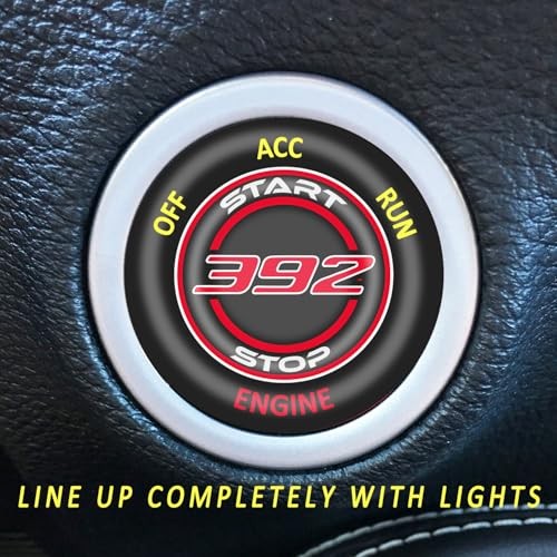 Push Start Button Cover for Dodge Challenger Charger Red - 392 New Style
