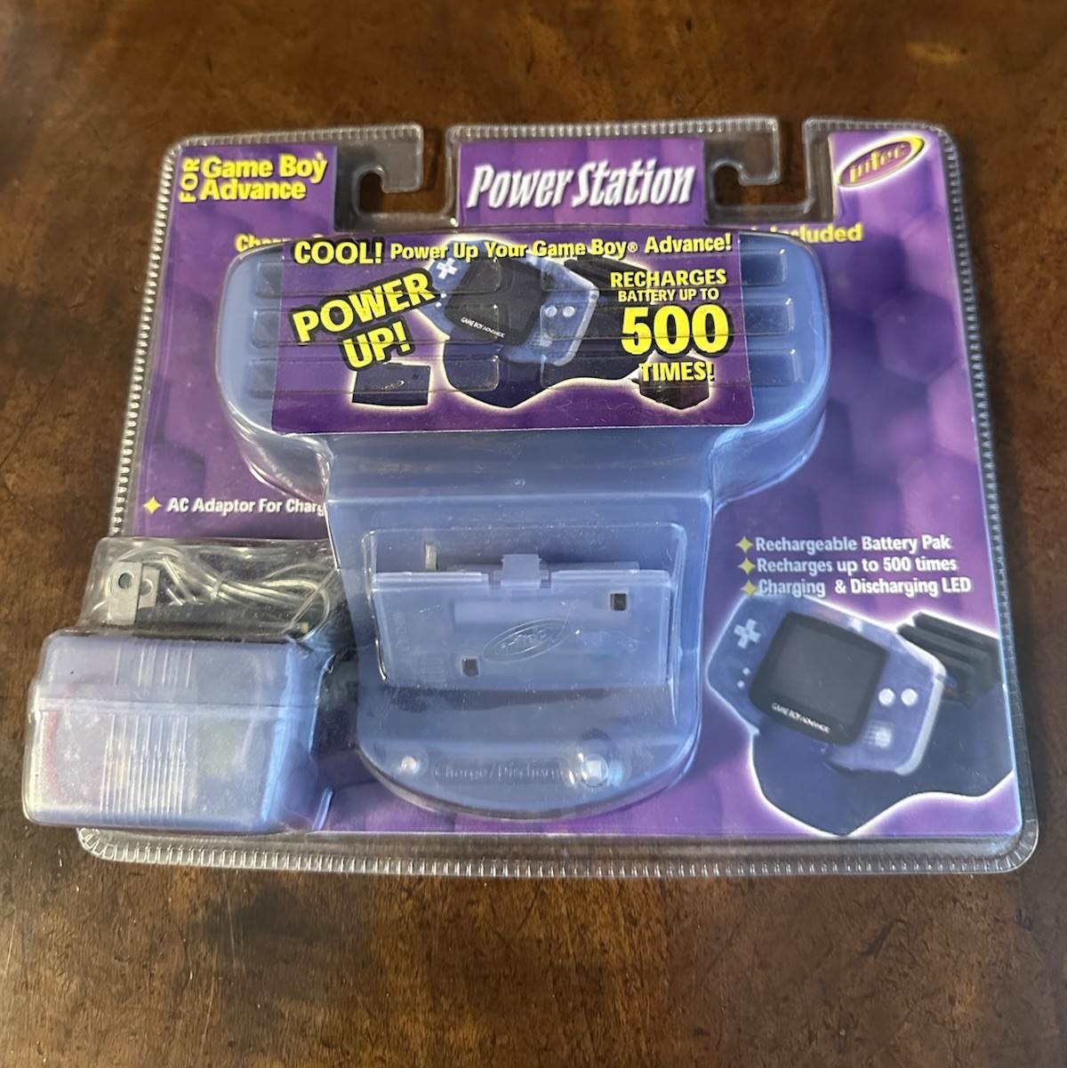 Game Boy Advance Power Station Translucent Purple Glacier Intec NEW Vintage