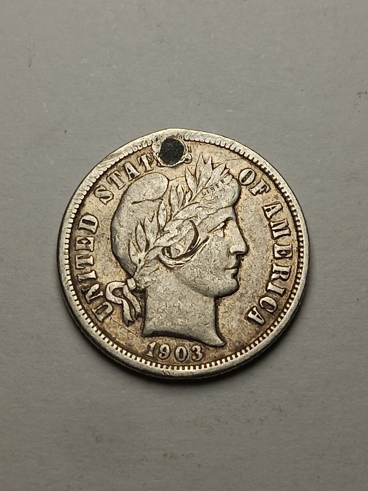 1903 O US Barber Silver Dime, Better Date (Great Details & Toning, Plugged)