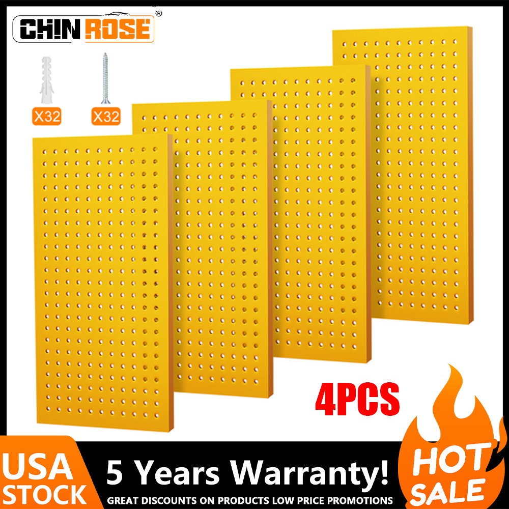 NEW 4PCS 24"x12" Heavy Duty Metal Pegboard Panels - Garage Tool Wall Organizer