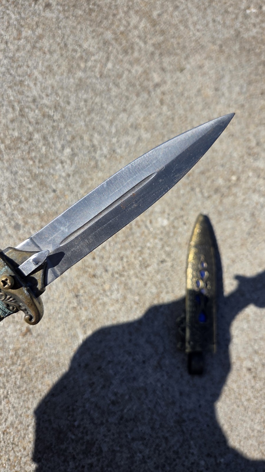 Brass Dagger With Sheath